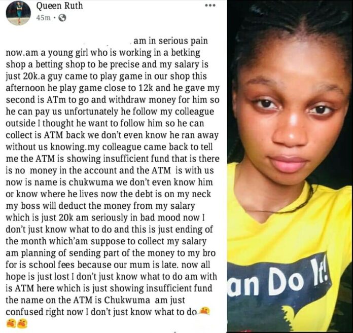BETNAIJA: Lady Laments As Customer Ran Away With N12,000 Game Played On Credit