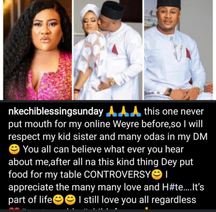 “I Have A Name To Protect Here” Actress Nkechi Blessing Husband, Announces Marriage Collapse