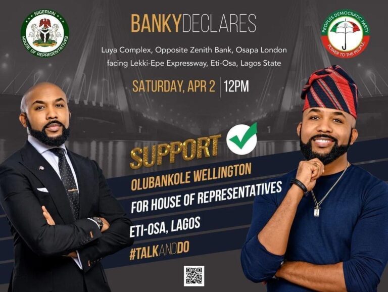Banky W To Contest Eti-Osa House Of Representatives Seat Under PDP’s Umbrella