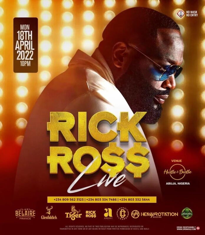 Obi Cubana To Host Singer, Rick Ross Live On The Easter Monday