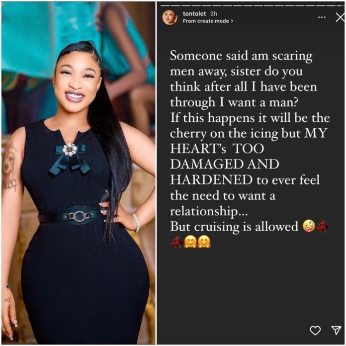 “Some Said I Scare Men Away, But Cruising Is Allowed” —Tonto Dikeh