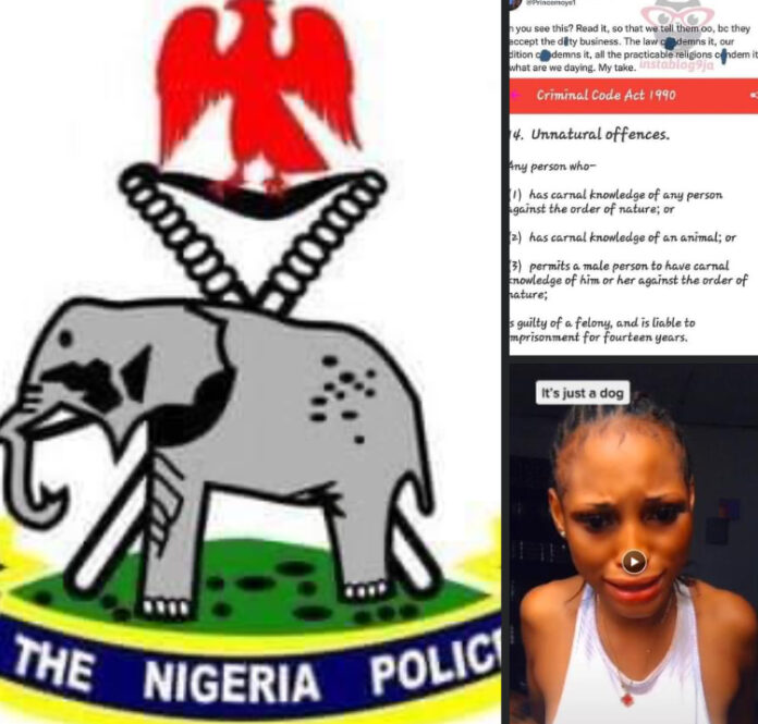 Police Launches Manhunt For Lady Who Was Paid N1.1M For Sleeping With A Dog