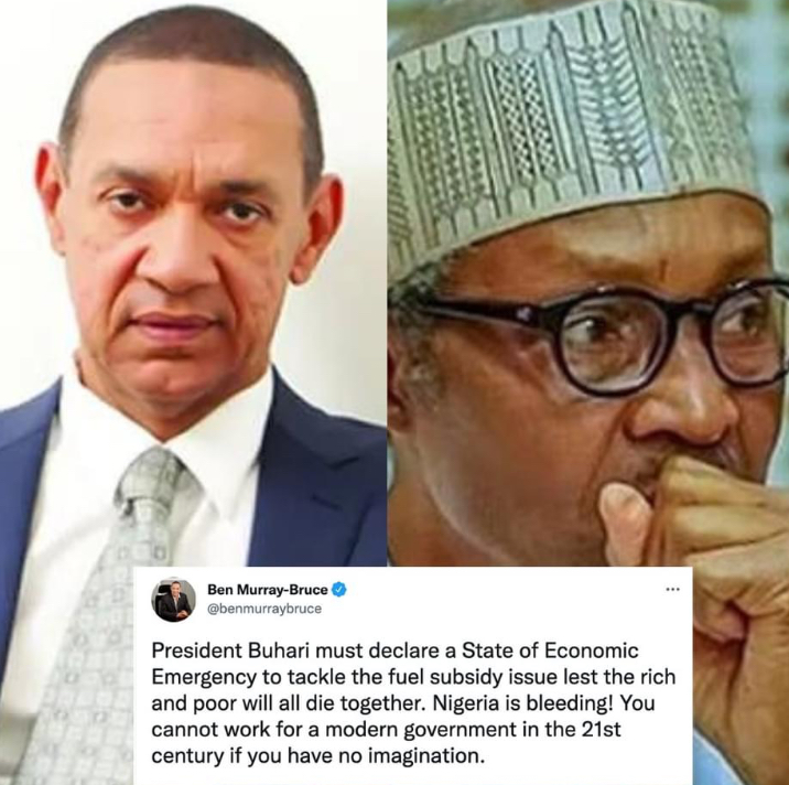 “You cannot work for a modern government in the 21st century if you have no imagination” – Senator Ben Murray-Bruce tackles President Buhari over nation’s economy