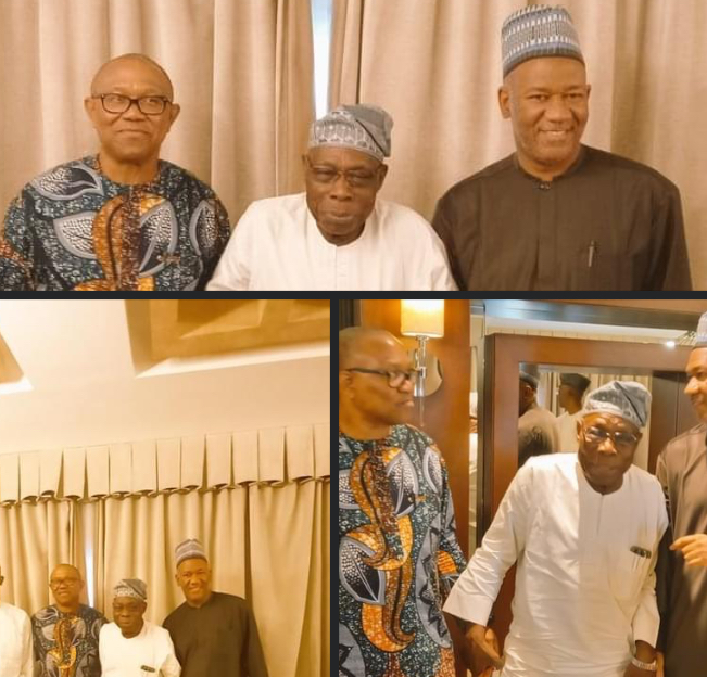 Peter Obi, Baba-Ahmed Consults Obasanjo, Ex Nigeria President Ahmad Of 2023 General Election