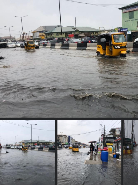 Heavy Flood Takes Over Okota Part Of Lagos State