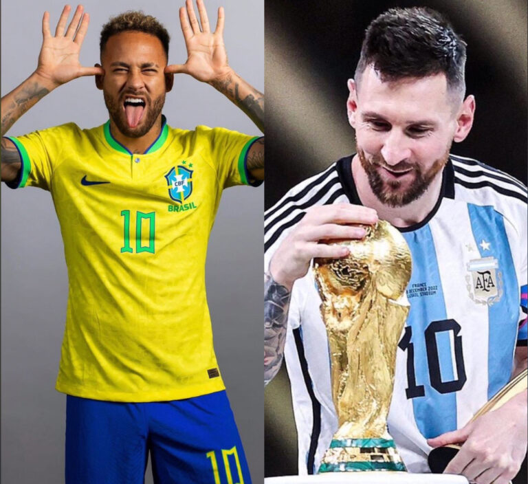 Neymar Congratulates Messi After World Cup Victory