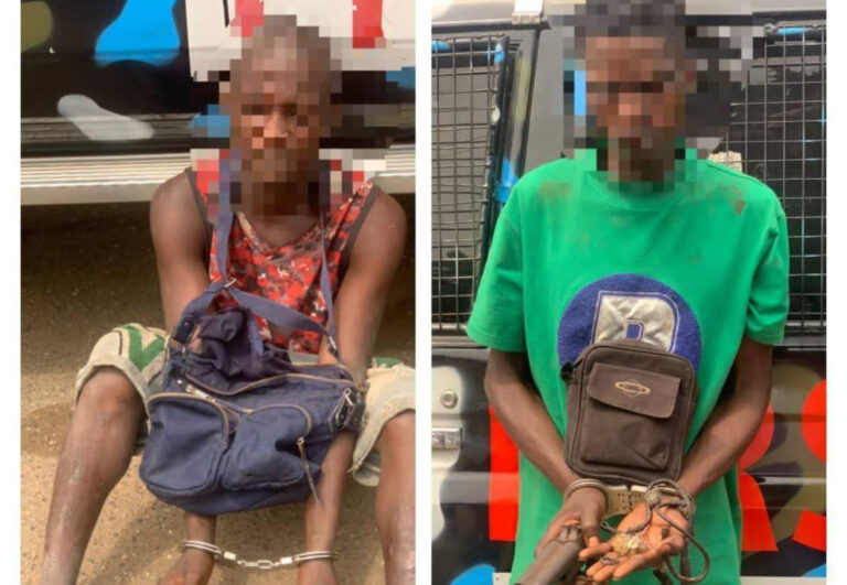 Lagos Police Nabs Two Suspects With Locally Made Guns, Charms In The State