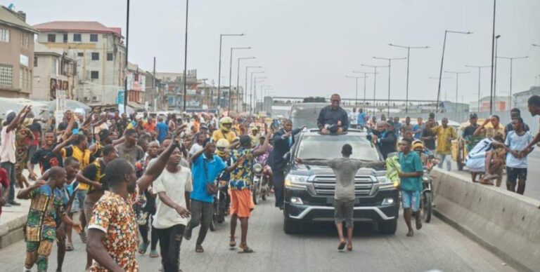 Viral Picture Of Boy Who Stood In Front Of Peter Obi’s Convoy At Lagos Rally Fraudulently Put Up For Sale, Owner Laments