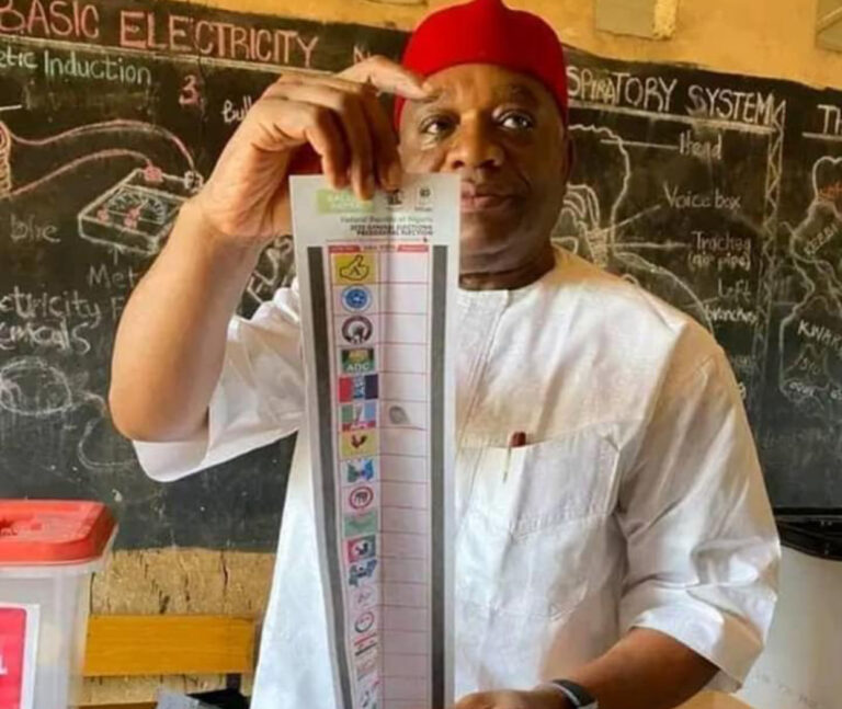 NigeriaDecides: Knocks As Senator Orji Kalu Displays ‘Void Vote’