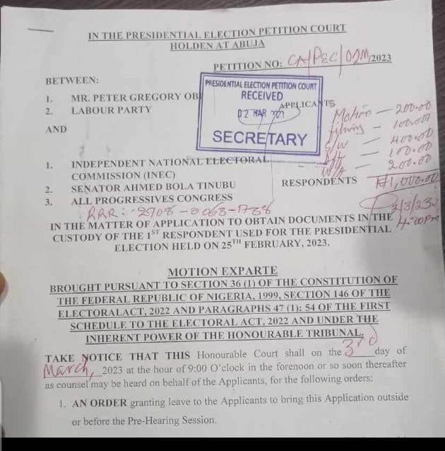 Election: Peter Obi drags Tinubu, INEC, APC party to court