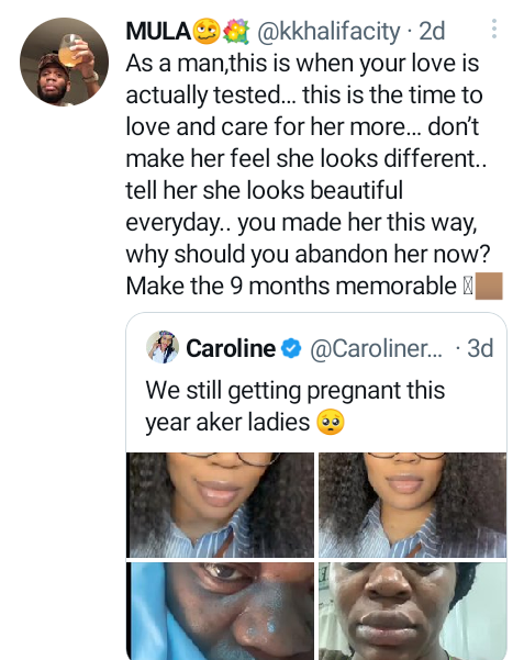 Twitter users react to photos of woman "humbled by pregnancy'