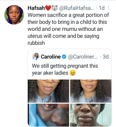 Twitter users react to photos of woman "humbled by pregnancy'
