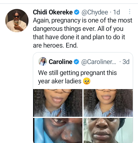 Twitter users react to photos of woman "humbled by pregnancy'