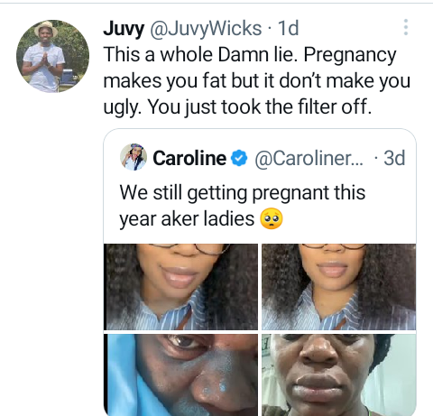 Twitter users react to photos of woman "humbled by pregnancy'