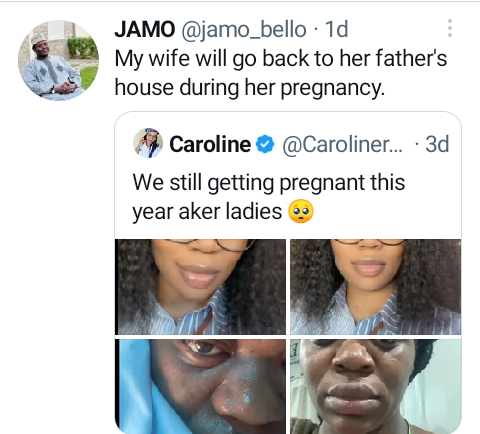 Twitter users react to photos of woman "humbled by pregnancy'