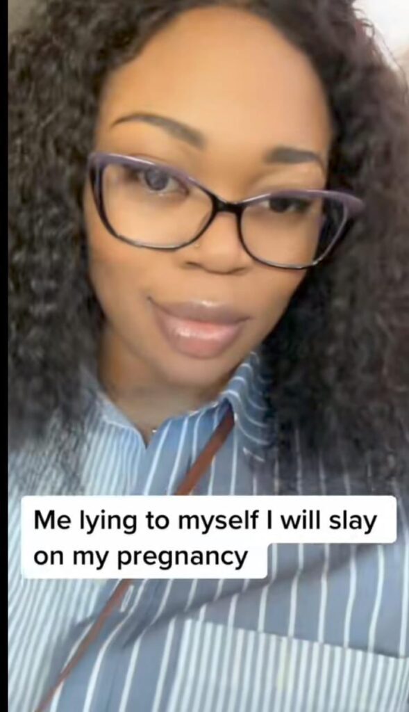 Twitter users react to photos of woman "humbled by pregnancy'