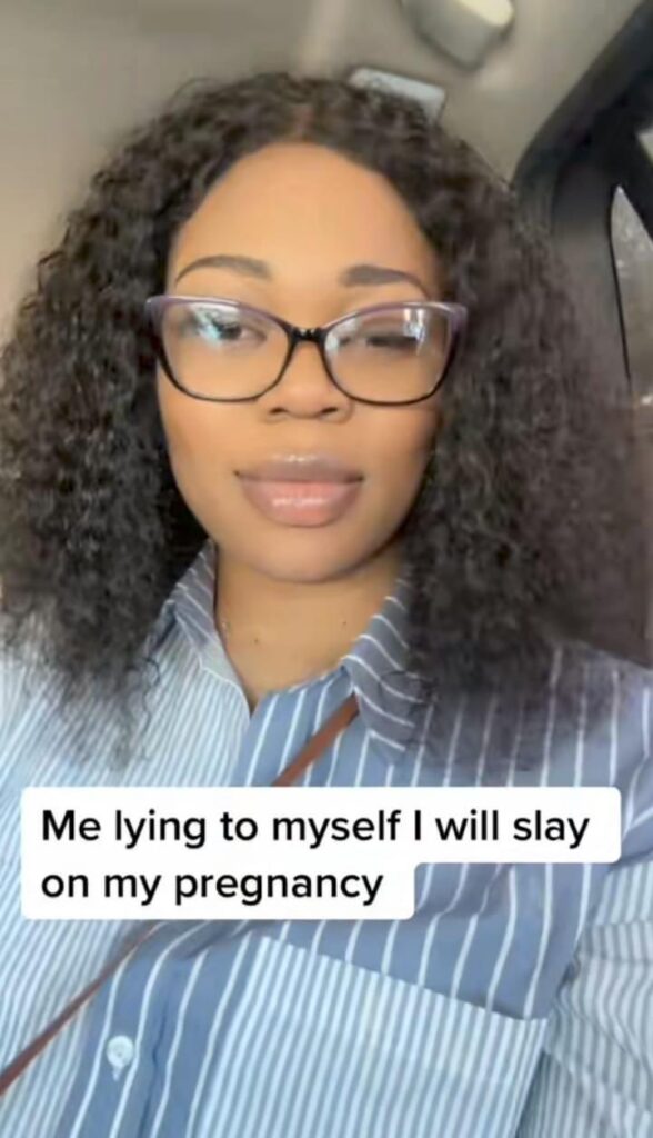 Twitter users react to photos of woman "humbled by pregnancy'