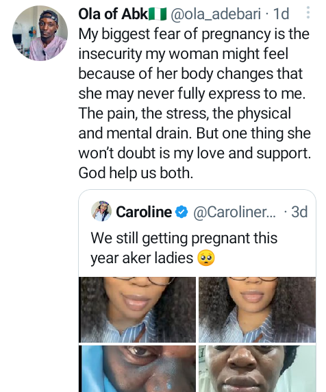 Twitter users react to photos of woman "humbled by pregnancy'