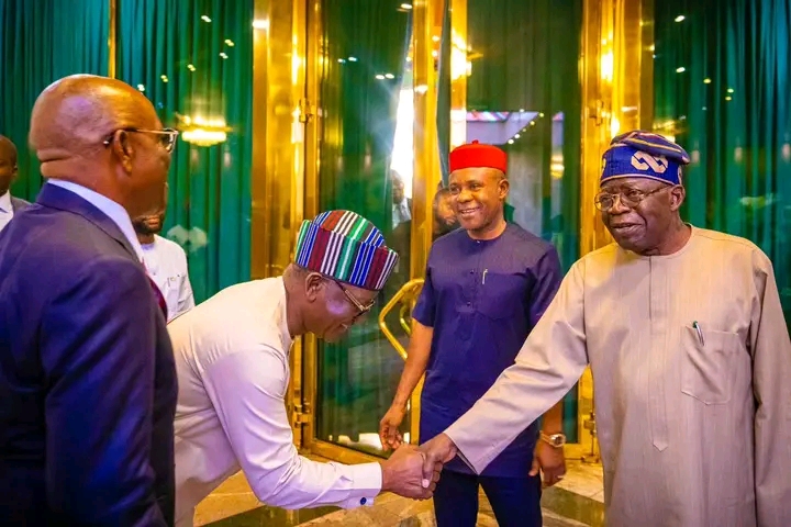 PHOTOS: Tinubu Meets With Members Of PDP G5 In Aso Rock