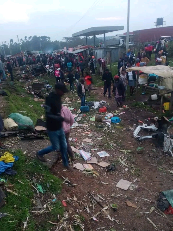 Over 50 People Dêad And Scores Injured After Track Ploughed Into A Market In Londiani, Kenya (Photos)