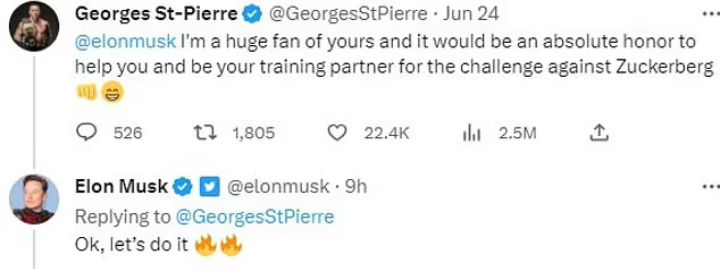 Elon Musk Accepts Offer From UFC Legend For Blockbuster Fight Against Mark Zuckerberg 1 Elon Musk Accepts Offer From UFC Legend For Blockbuster Fight Against Mark Zuckerberg