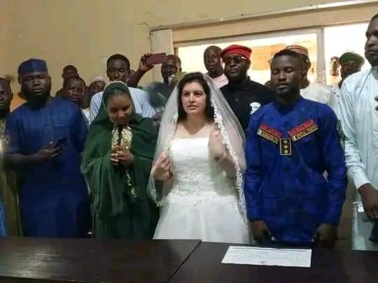 Many Left In Awe As Adamawa Vigilante Marries A Norwegian Lady (Photos) 3 Many Left In Awe As Adamawa Vigilante Marries A Norwegian Lady (Photos)