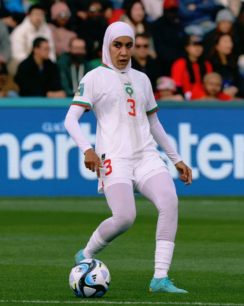 Nouhaila Benzina Makes History At FIFA Women's World Cup By Wearing Hijab (Photos) 3 Nouhaila Benzina Makes History At FIFA Women's World Cup By Wearing Hijab (Photos)