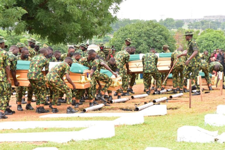 PHOTOS: Burial of Slain Soldiers in Abuja