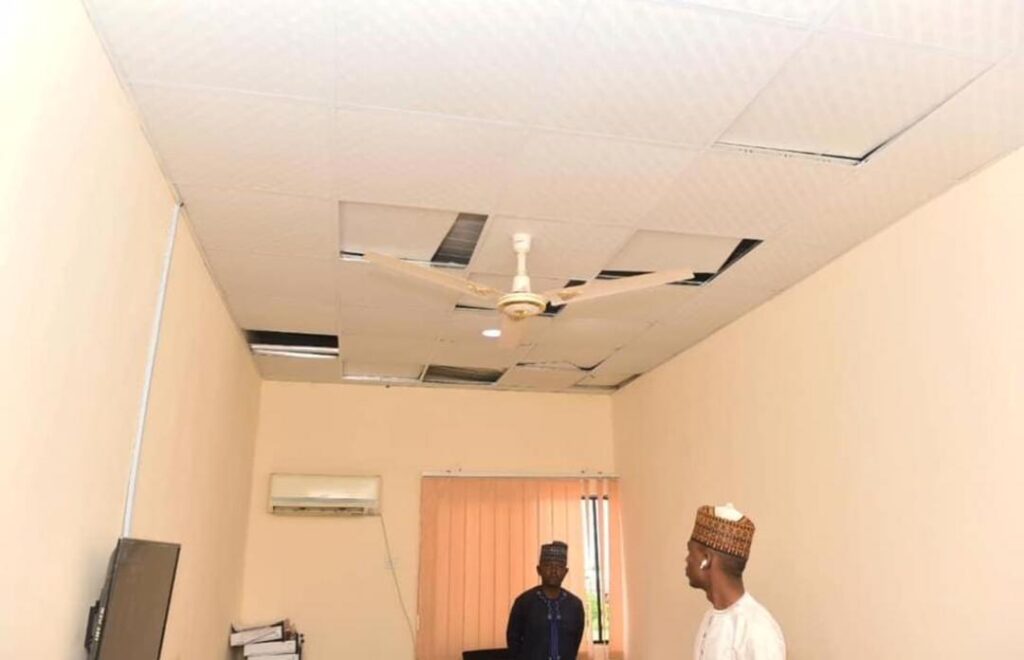 Gombe Govt Officials Assess DSS Office Destroyed By Rainstorm (Photos) 2 Gombe Govt Officials Assess DSS Office Destroyed By Rainstorm (Photos)