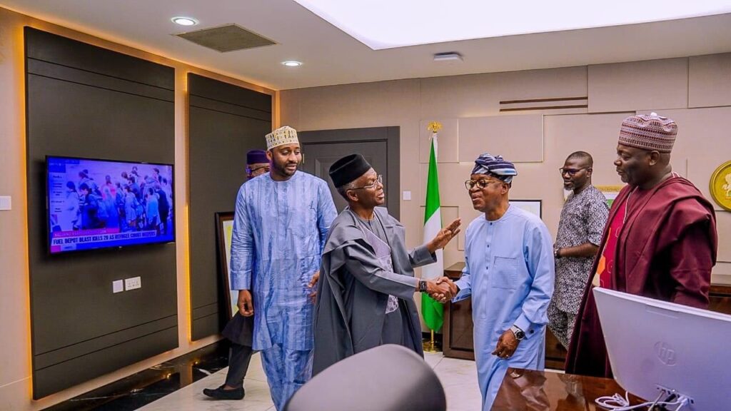 Minister of Blue Blue Economy, Oyetola Hosts Nasir El-Rufai in Abuja (Photos)