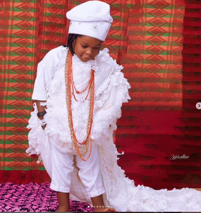 PHOTOS: Queen Naomi Recreates Ooni of Ife Royal Look as Son Turns 3