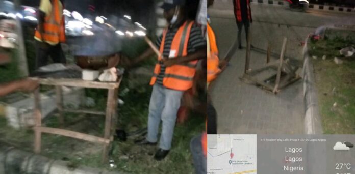 Lagos Govt Demolishes Illegal Structures On Roadside