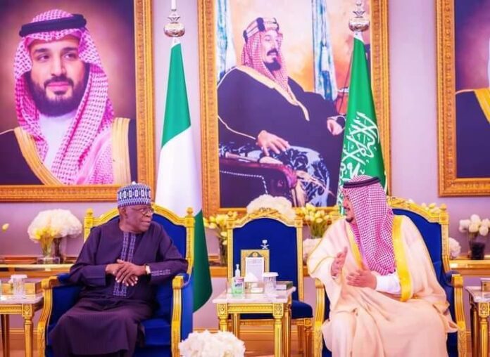 Tinubu arrives Saudi Arabia for Summit