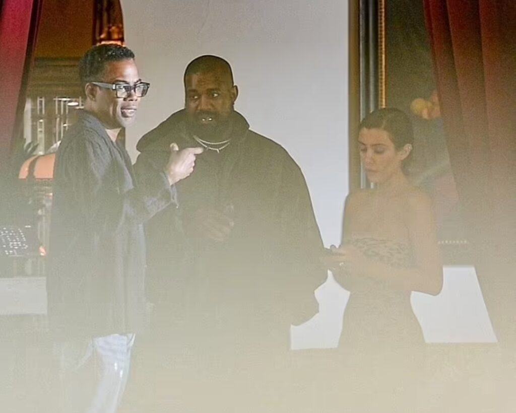 Kanye West Shows Off $850,00 Titanium Dentures While Out With Wife Bianca Censori And Chris Rock (Photos)