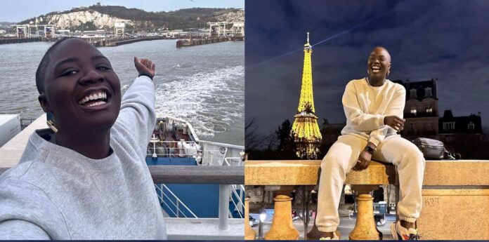 I’ve entered France”, Lady gives update on London to Lagos solo trip