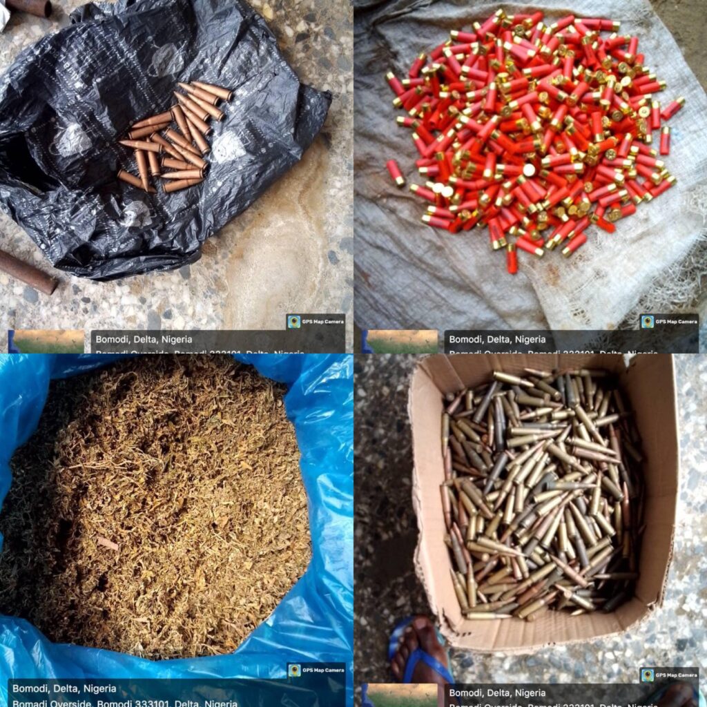 Troops Raid Ughelli, Smash Gun Runner’s Armoury, Massive Arms and Ammunition Cache Seized (Photos)