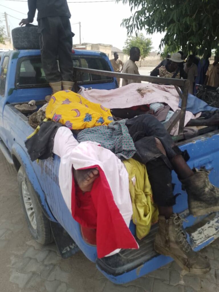 IED Planted By ISWAP K!lls 8 Civilian JTF Members In Borno (Photos)