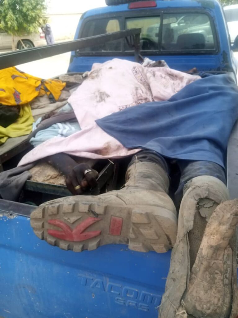 IED Planted By ISWAP K!lls 8 Civilian JTF Members In Borno (Photos)