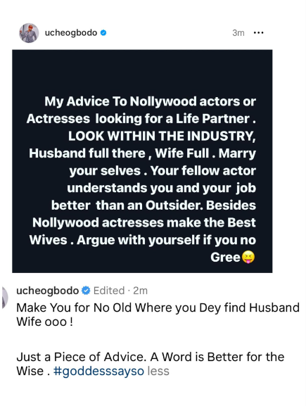 Stop Marrying Outside, Marry Within Nollywood - Actress Uche Ogbodo Tells Colleagues 1 Stop Marrying Outside, Marry Within Nollywood - Actress Uche Ogbodo Tells Colleagues