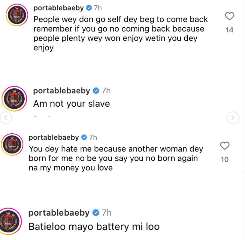 You Are Nothing If My Name Is Removed From Your Name - Portable Drags His Wife