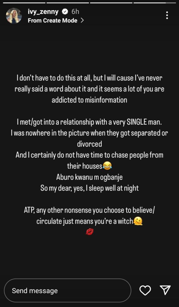 "I Met Rudeboy, A Single Man, I'm Not A Home Wrecker" - Ivy Declares