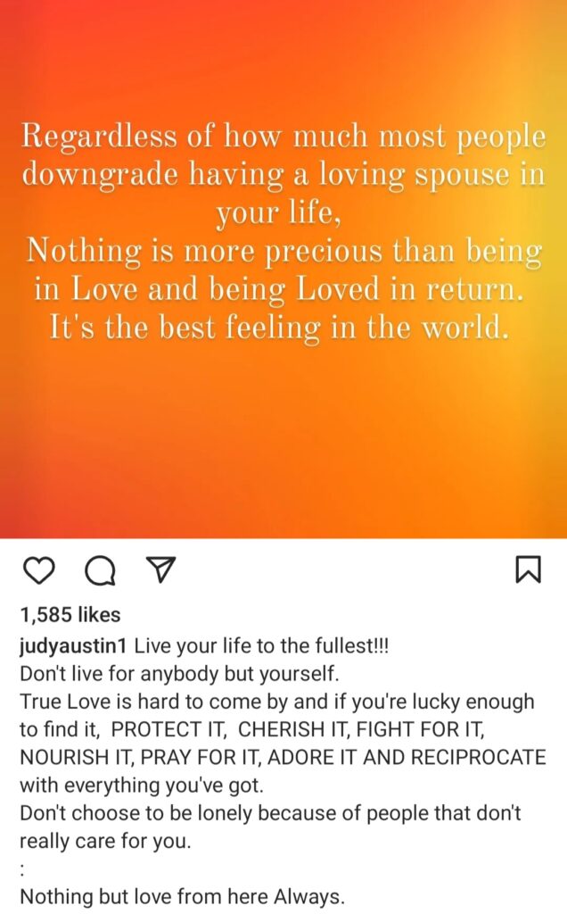 Fight For And Protect True Love Because It Is Hard To Come By - Judy Austin