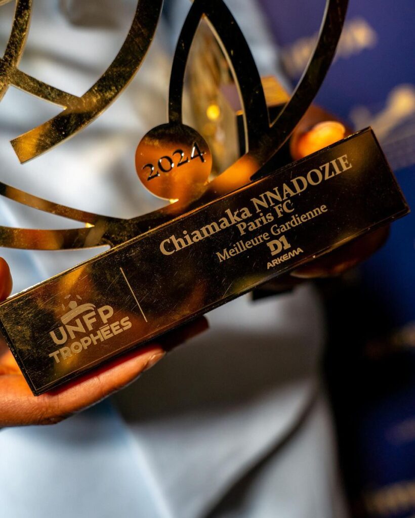 Super Falcon's Chiamaka Nnadozie becomes 1st African to win best goalkeeper in France