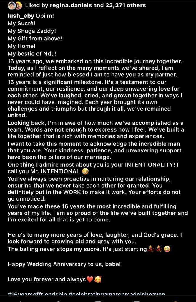 Obi Cubana, Wife Celebrates 16th Wedding Anniversary