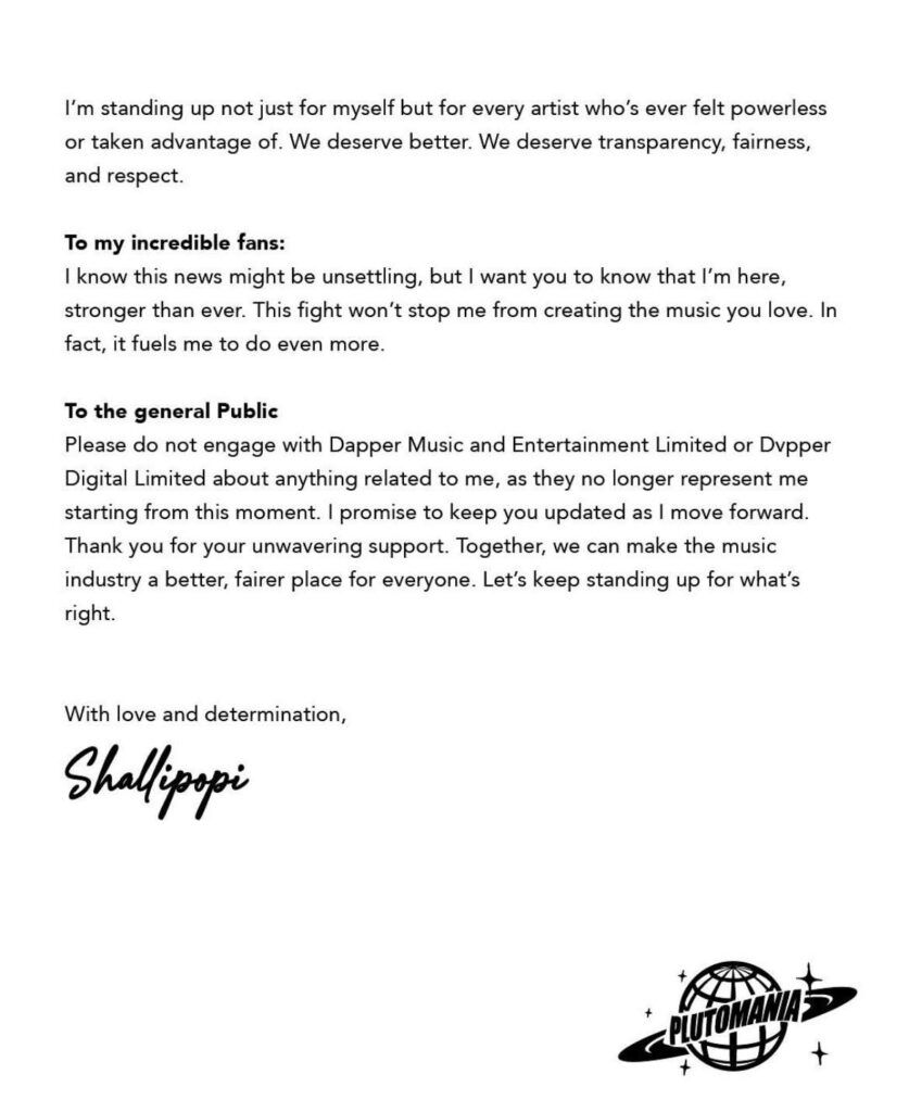 Shallipopi dûmps his record label over financial mismanagement
