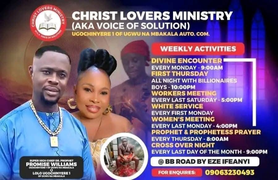 ‘Native Doctor' Prophet Promise Williams Who Bath Yah00 boys with Bl00d is Also a Pastor in Port Harcourt 1 ‘Native Doctor' Prophet Promise Williams Who Bath Yah00 boys with Bl00d is Also a Pastor in Port Harcourt